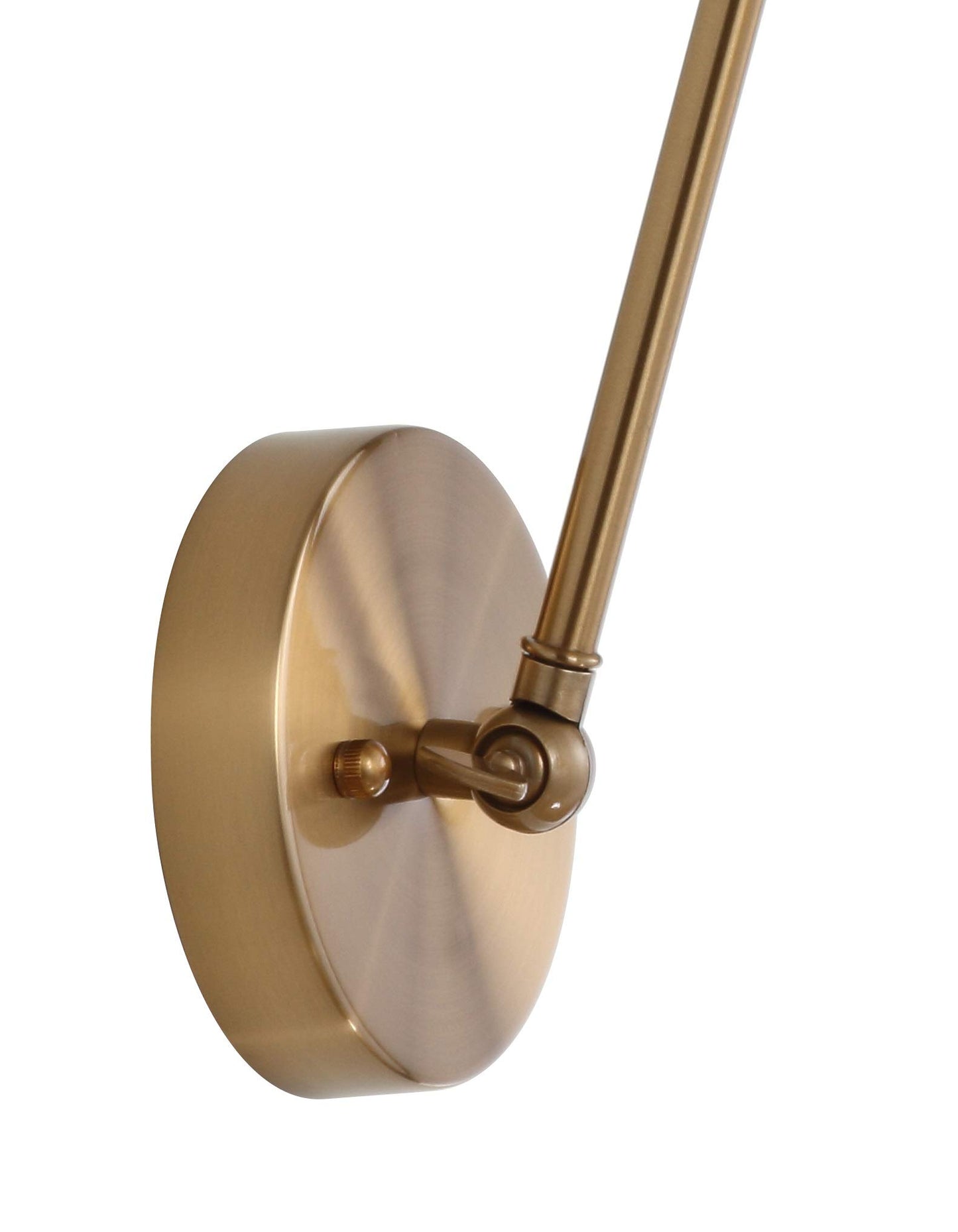 JONATHAN Y JYL7461A Rover 7" Farmhouse Industrial Adjustable Arm Metal LED Wall Sconce Rustic Bohemian 2700K LED 4W Bulb for Entryway Lobby Kitchen Bathroom Bedroom Living Room Hallway, Brass Gold
