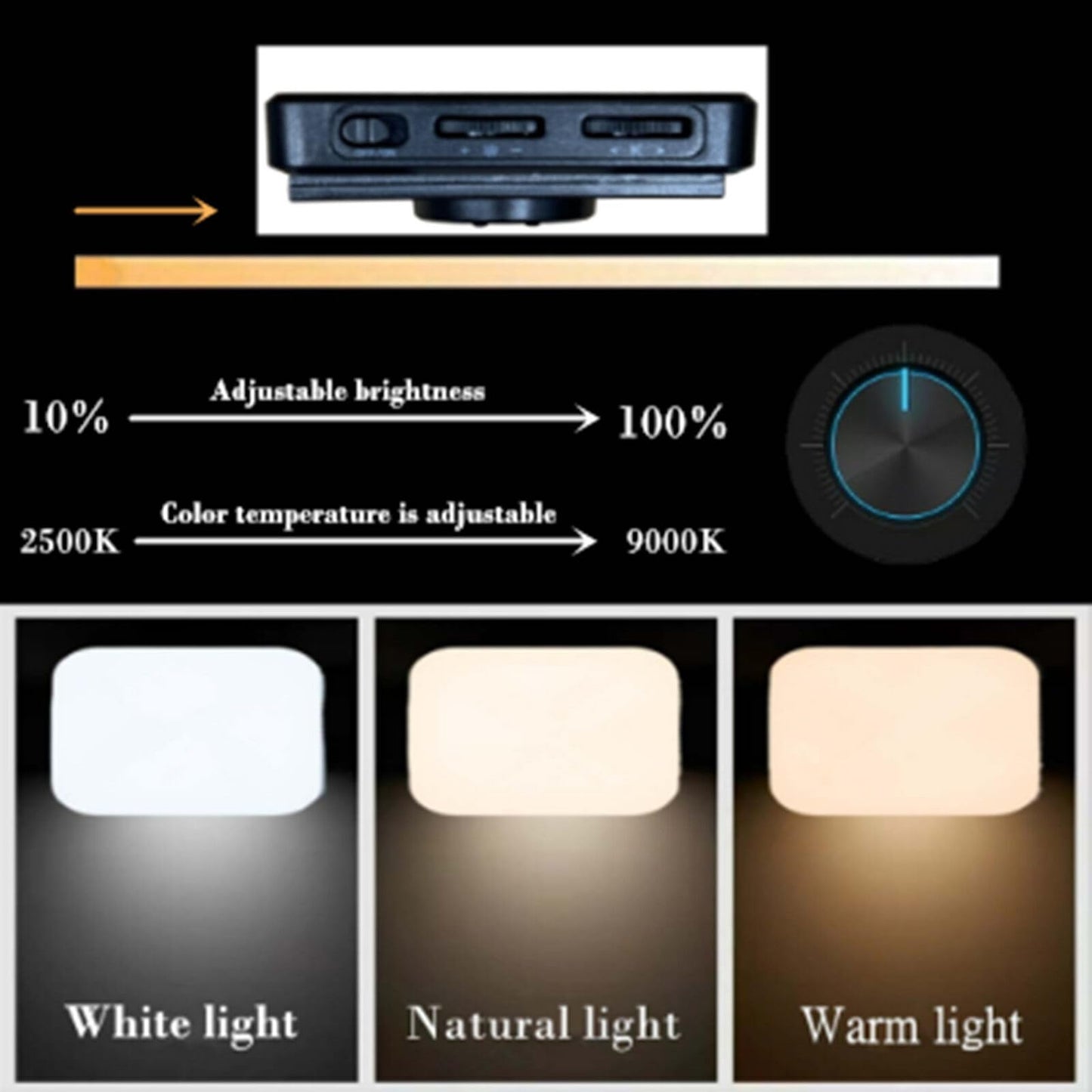 Phone Shoot Selfie Light,Polarizing CPL Filter,Clip Fill Light CPL Polarized Lens Adjust Brightness Removing Reflective Photographic Video Light for Tattoo Art, Food,Jewelry Shooting