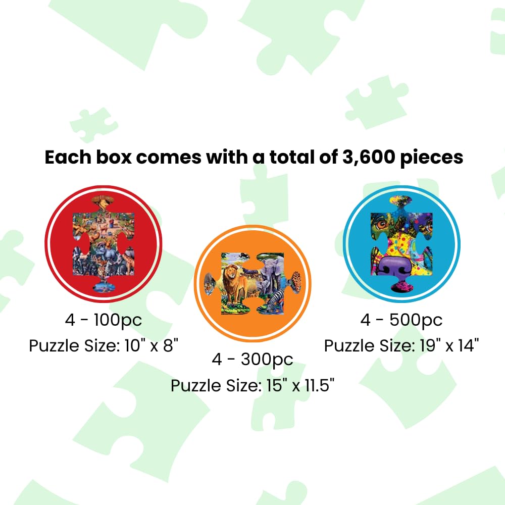 MasterPieces Folk Art 12-Pack Bundle Jigsaw Puzzles, Assorted (31864)