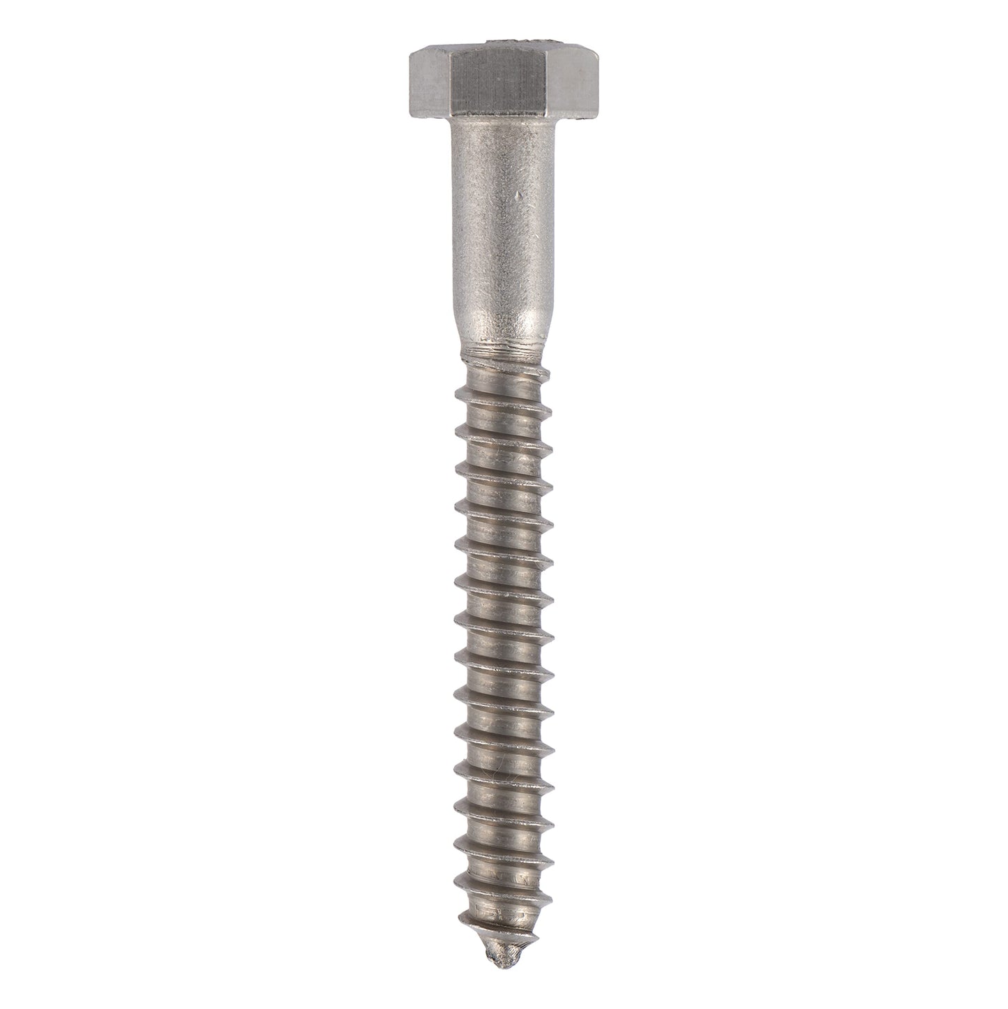 3/8 x 4 Stainless Lag Bolt (25-Pack) 18-8 Stainless Steel, Heavy Duty Hex Wood Lag Screw, ASME B18.2.1 Commercial/Industrial Grade by Makers Bolt