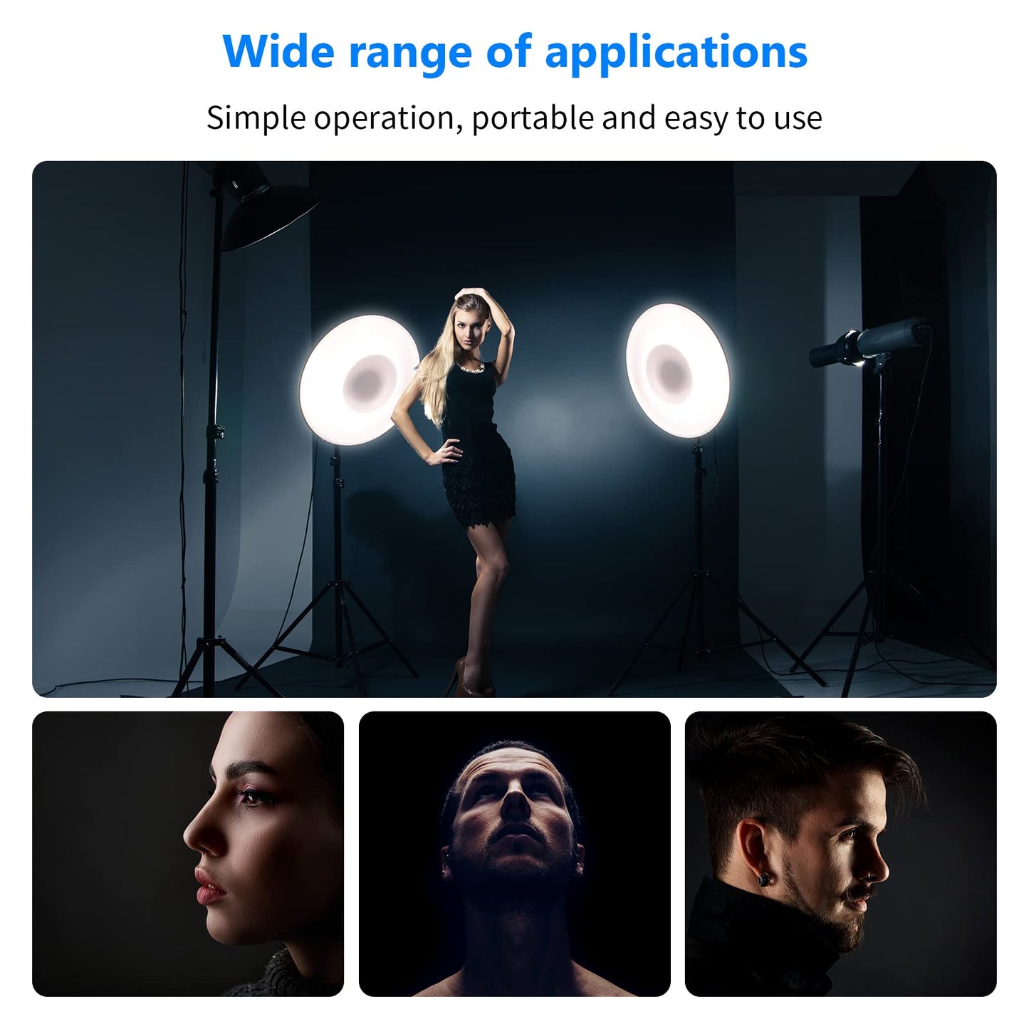 NEEWER 16"/41cm Aluminum Standard Reflector Beauty Dish with White Diffuser Sock for Bowens Mount Studio Strobe Flash Light, NEEWER Vision 4 ML300 S101-300W S101-400W etc