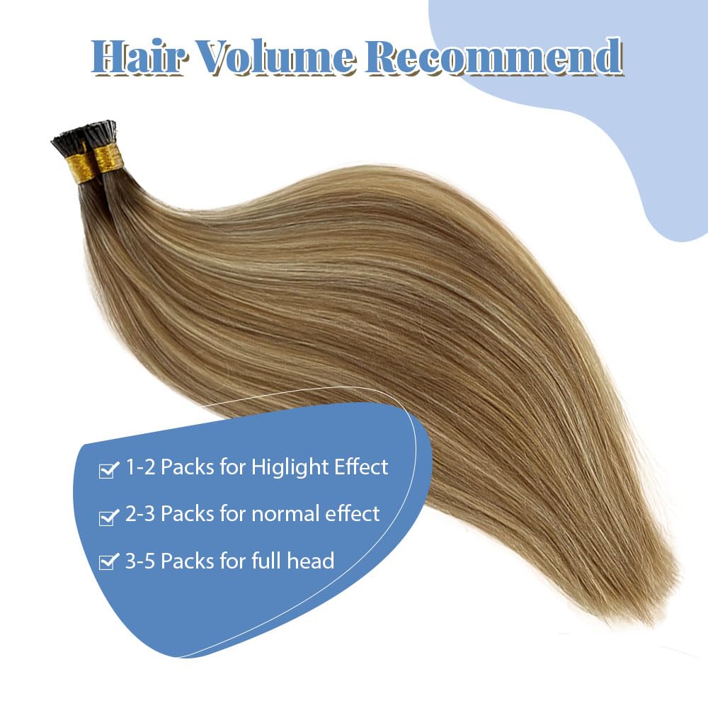 Silver I Tip Hair Extensions Human Hair 18 Inch I tip Keratin Hair Extensions Pre Bonded I Tip Hair Extensions 50Strands 50G Silver Real Hair Cold Fusion Silver Micro Bead Hair Extensions for Women