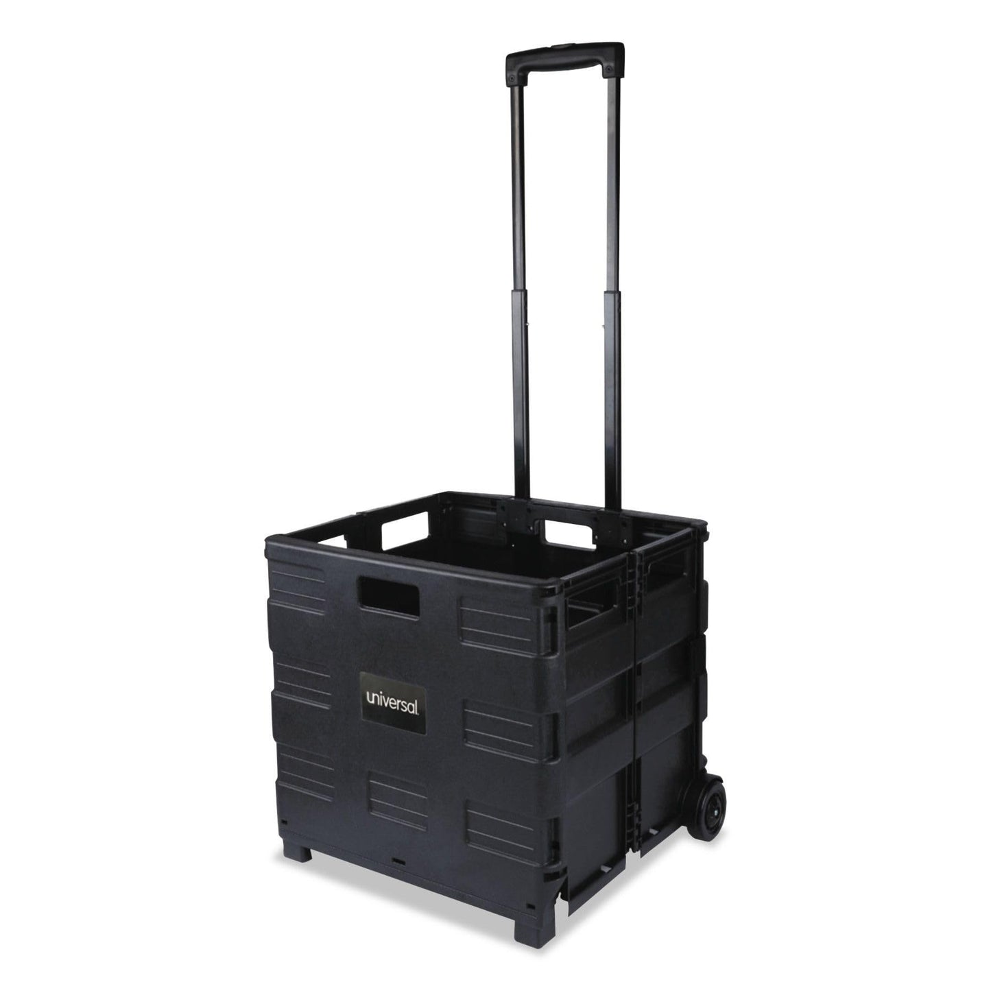Universal Collapsible Mobile Storage Crate, 18.25" x 15" x 39.4", Black