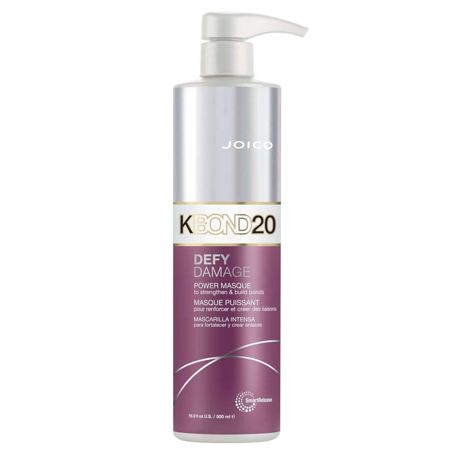 Joico Defy Damage KBOND20 Power Masque | For Stronger, Hydrated Hair | Color-Safe | Rebuild & Protect Bonds | Paraben-Free | Animal-Test Free Formula | 16.9 Fl Oz