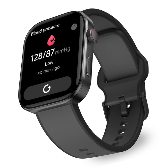 OCTANDRA Beyond VeryFit Smart Watch for Men Women 1.99" AMOLED Screen AI Voice 3ATM Fitness Tracker Watch Heart Rate/Blood Pressure/Oxygen Saturation/Stress/Step/Sleep Monitor (GTX12) (Black & Grey)