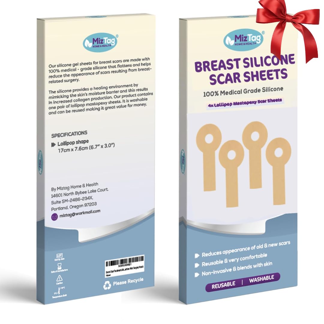 Breast Augmentation Recovery Supplies - Silicone Sheets for Healing - Comfortable Under Post-Op Bra (4 Pcs) - Great for Mom