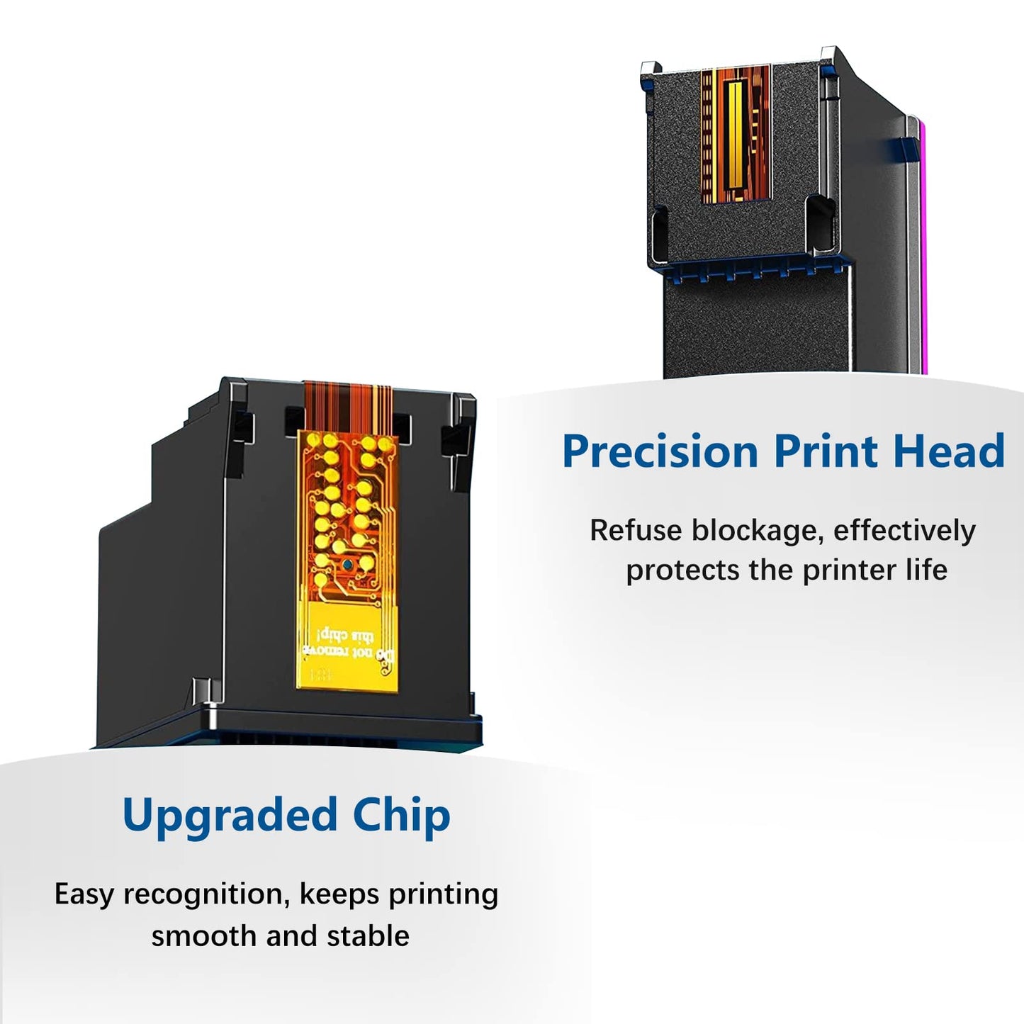 67XL Ink Cartridge Black/Color Combo Pack Replacement for HP Ink 67 67XL HP67 XL HP67XL for 2700 2700e 2752 2752e 2742e 2755e 4100 4100e 4152e 4155e 6000 6055e 6055 6400 6458 6458e 6455e Printer