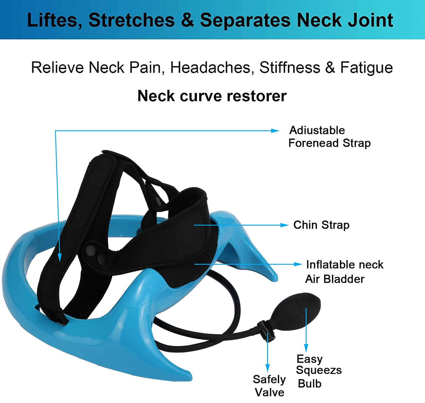 ECOGUN Posture Neck Exercising Cervical Spine Hydrator Pump, Relief for Stiffness, Relieves Neck Pain, Neck Curve Restorer