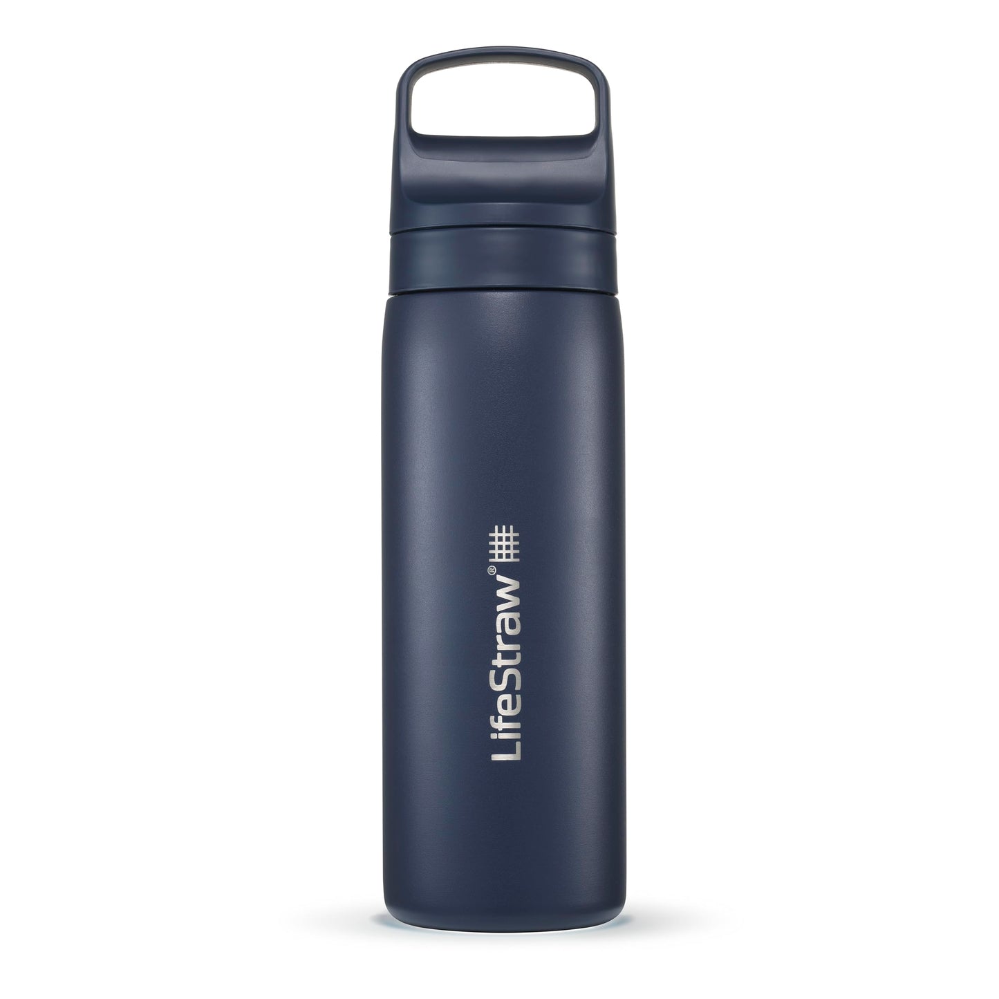 LifeStraw Go Series — Water Bottle Stainless Steel Bottle, 18oz, Aegan Sea, Removes Bacteria, Parasites, Microplastics, Improves Taste