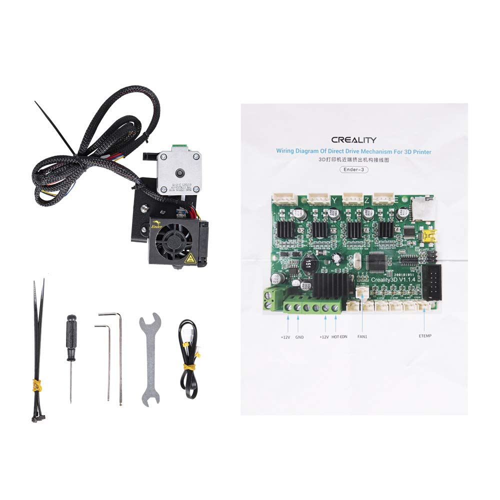 Official Creality Ender 3 Direct Drive Extruder Kit, Comes with 42-40 Stepper Motor Hotend Kit, Support Flexible TPU Filament, BL Touch, Compatible with Ender 3 Pro/Ender 3 V2