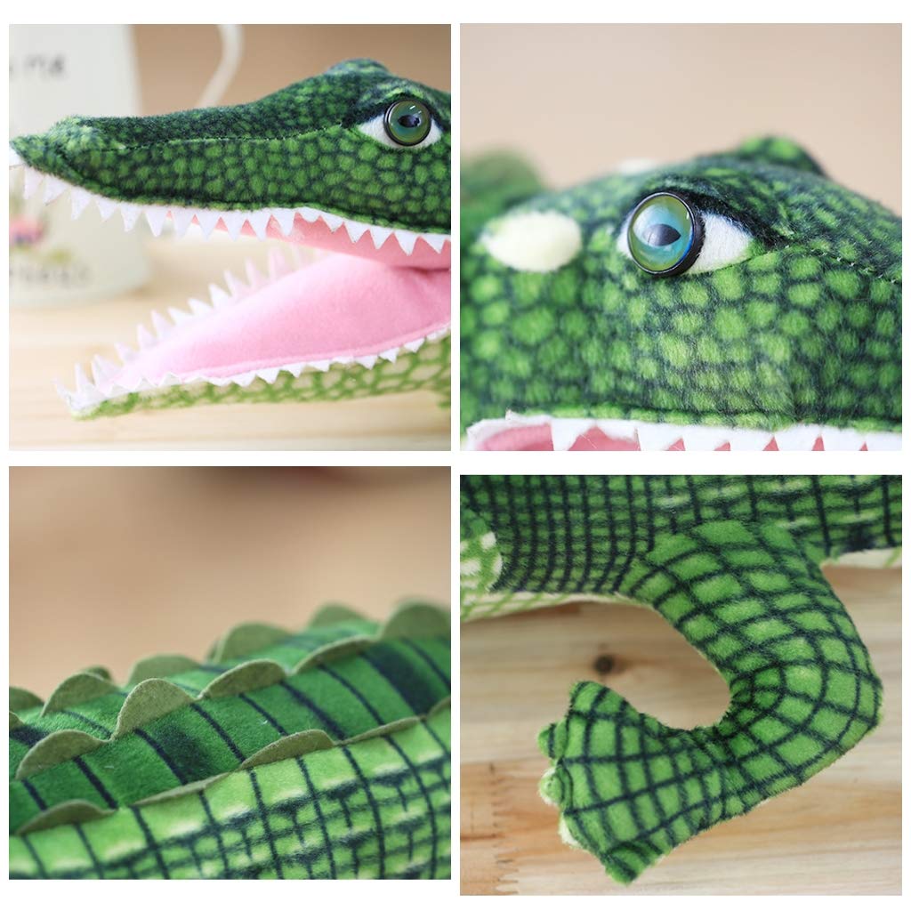 Alligator Plush,Realistic Large Crocodile Stuffed Animal Toys,39.3 inches,Green