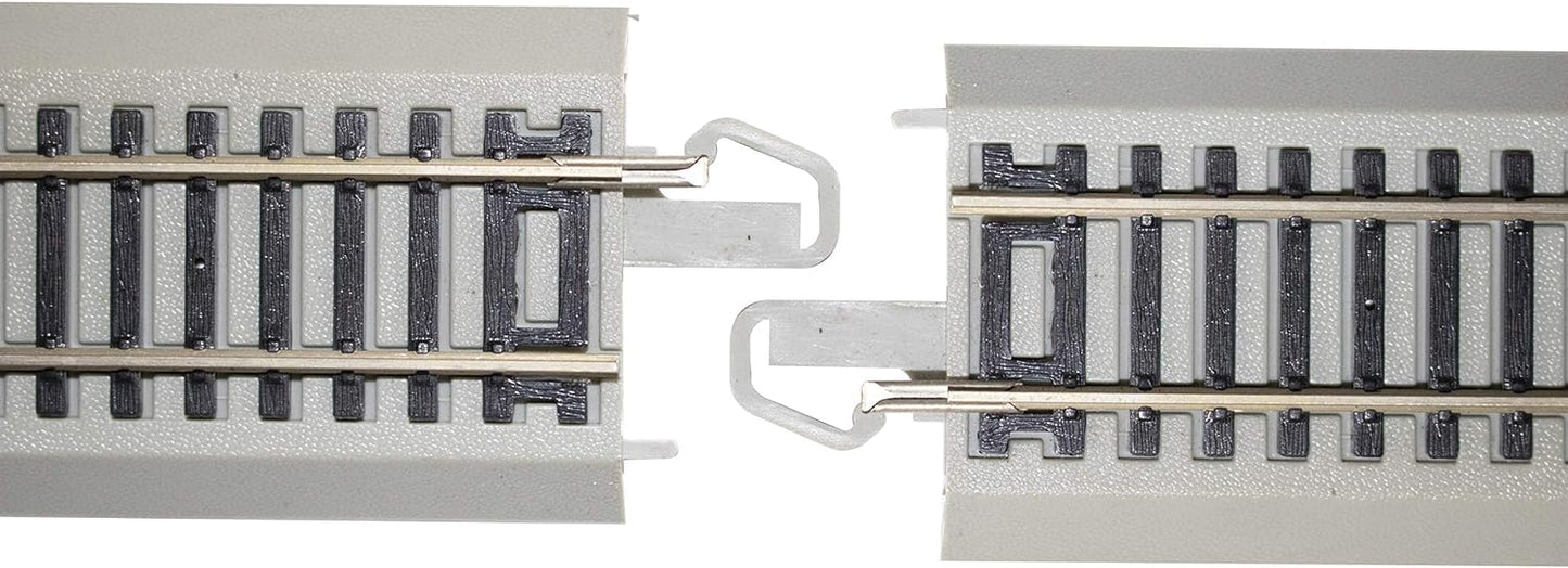 Bachmann Trains - E-Z COMMAND DCC EQUIPPED TURNOUT – LEFT - NICKEL SILVER E-Z TRACK With Grey Roadbed - HO Scale, Medium