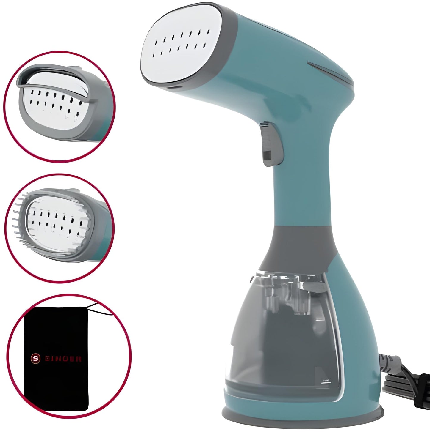 SINGER Handheld Garment Steamer | 1500W Powerful Steam | 20s Fast Heat-Up | 280ML Detachable Tank | Auto Shut-Off | Professional Wrinkle Remover for Clothes, Curtains & Upholstery
