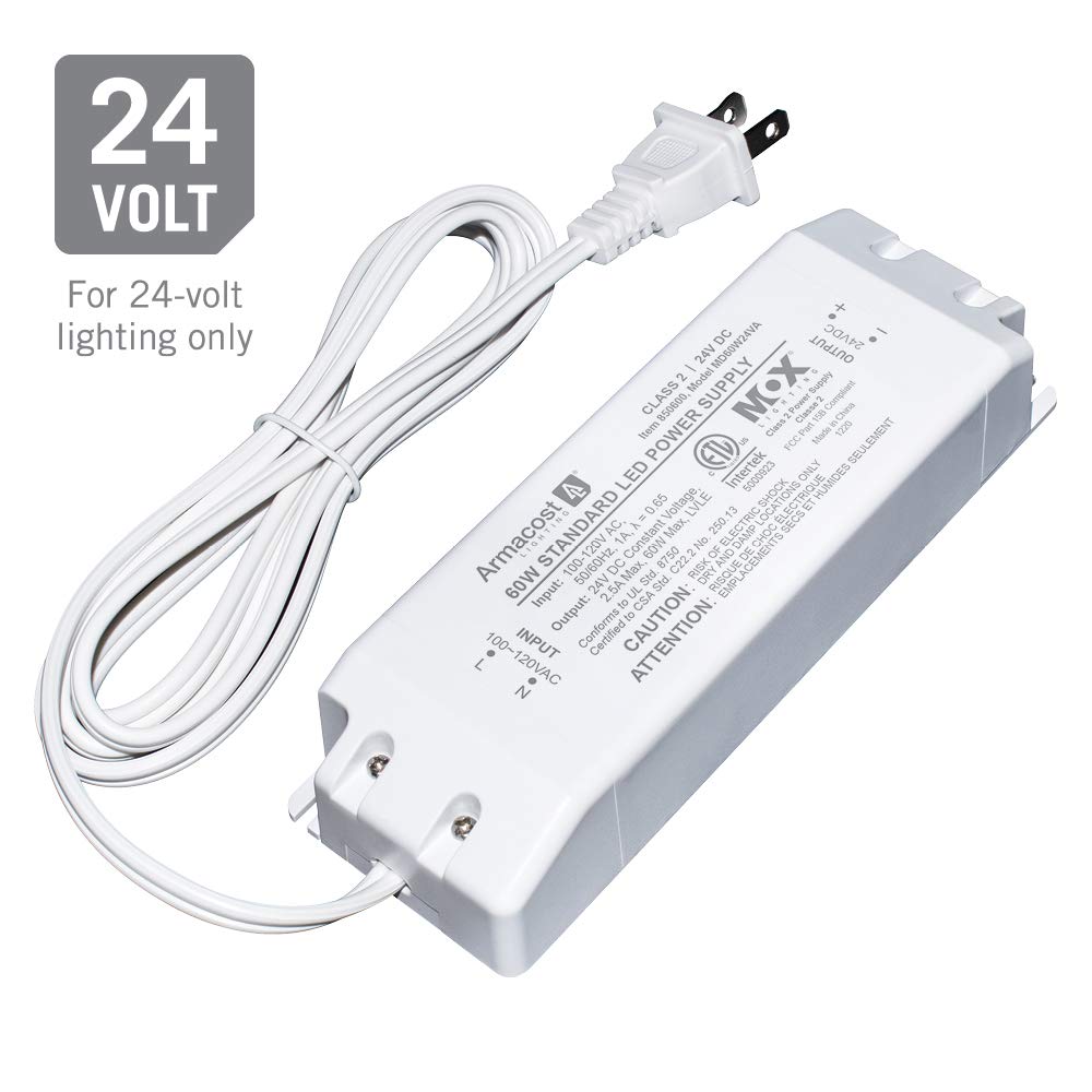 Armacost Lighting 850600 24 Volt LED Power Supply, White