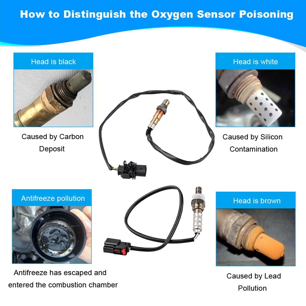 JDMON 4PCS O2 Oxygen Sensor Upstream & Downstream Replacement for Ford F150 V6 3.5L 2011-2014 Turbocharged Compatible with 234-5076, 234-5113, 234-4490, 8F9Z9F472E, 8F9Z9F472B, BE5Z9G444A