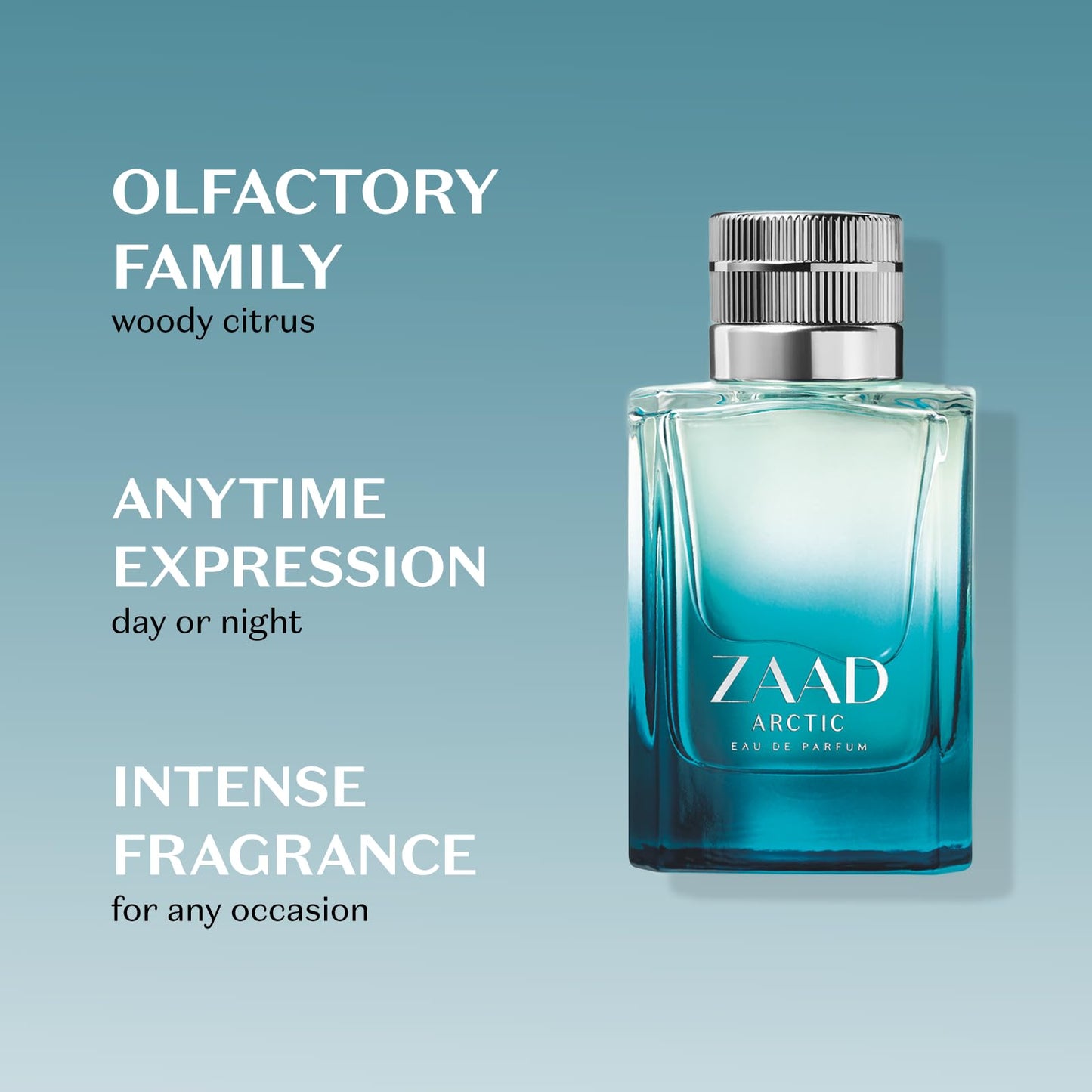 O BOTICARIO Zaad Arctic Eau de Parfum for Men, Invigorating Scent of the Arctic, 3.2 Ounce