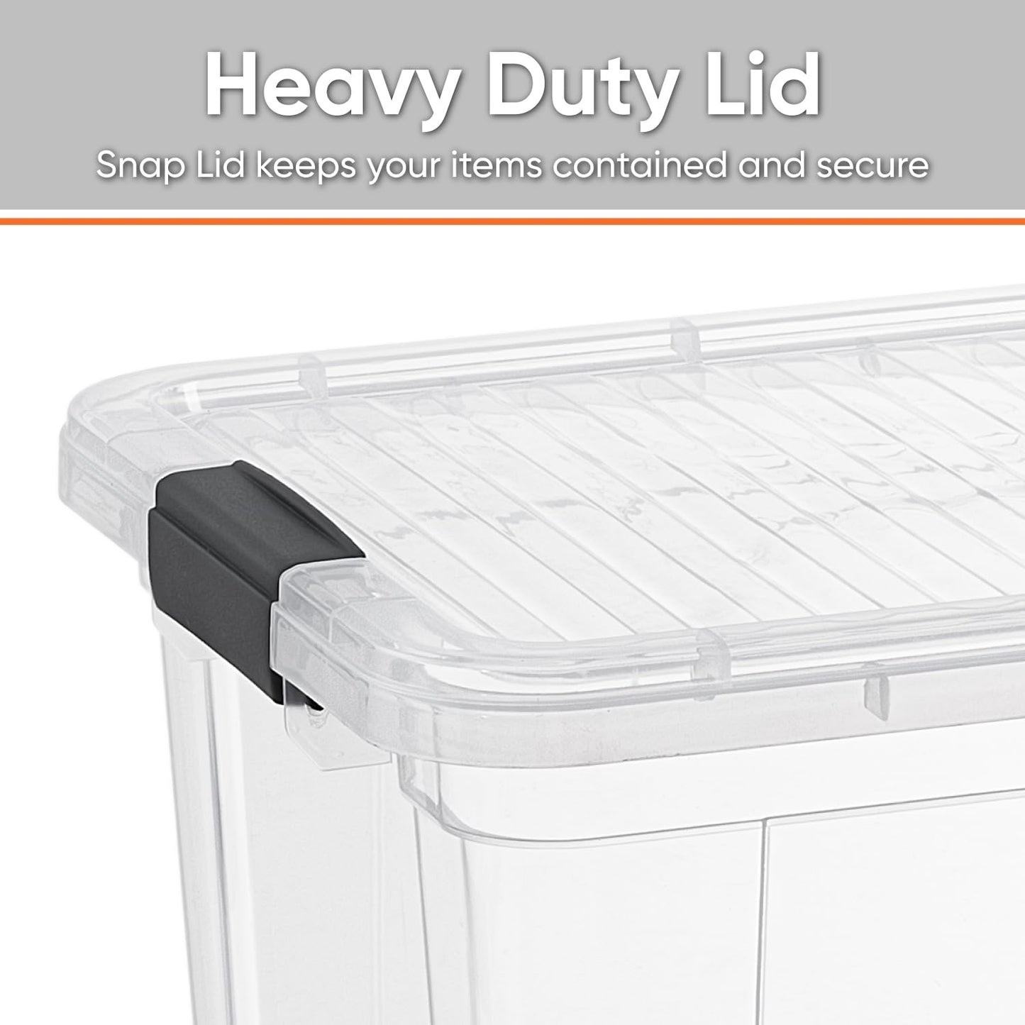Superio Clear Storage Box with Lid, 21 Quart Plastic Container Bins for Organizing, Stackable Crates, BPA Free, Non Toxic, Odor Free, Organizers for Home, Office, School, and Dorm
