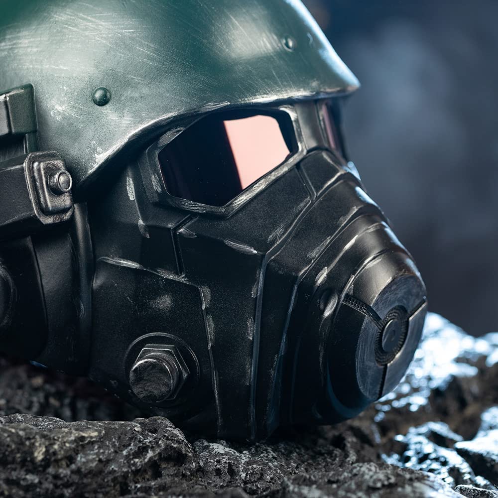 Xcoser Nexthops Veteran Ranger Riot Armor 4 Cosplay Helmet Mask in Resin Full Head with Red PVC Lenses on the Eyes Hallo