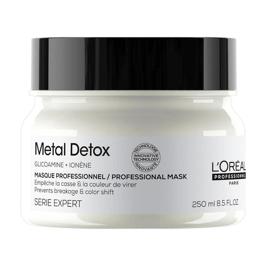 L'Oreal Professionnel Metal Detox Hair Mask | Deep Conditioner & Treatment | Prolongs Hair Color Prevents Damage & Adds Softness | For Dry, Damaged & Color Treated Hair | Paraben & Sulfate-Free