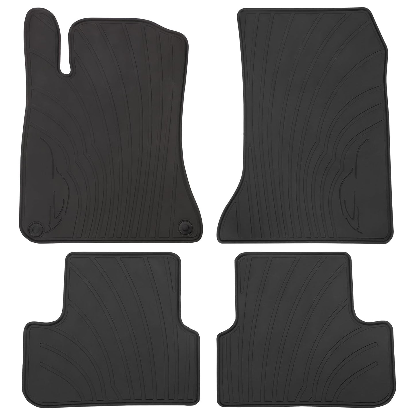 San Auto Car Floor Mats for Mercedes Benz CLA 250 (2014-2019) & GLA 250 (2015-2020), Custom Fit A Class 2012-2019, B Class 2013-2019 Floor Liner Black All Weather Rubber Mats Heavy Duty Odorless