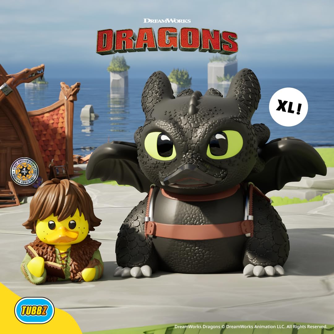 TUBBZ XL: How to Train Your Dragon - Toothless Giant Cosplaying Rubber Duck Collectible Figure