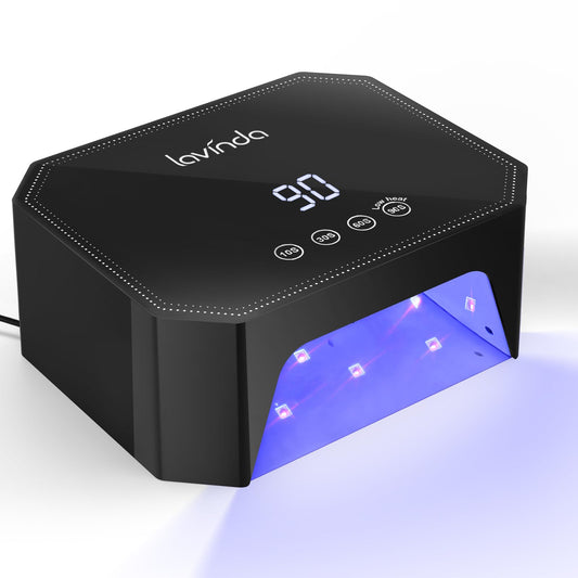 Lavinda 54W UV Nail Lamp, Professional LED Nail Lamp UV Light for Gel Polish Nails, Fast Drying Nail Dryer Nail Light with 4 Timers Large LCD Display, Salon & Home Use for Women Mom Girlfriend