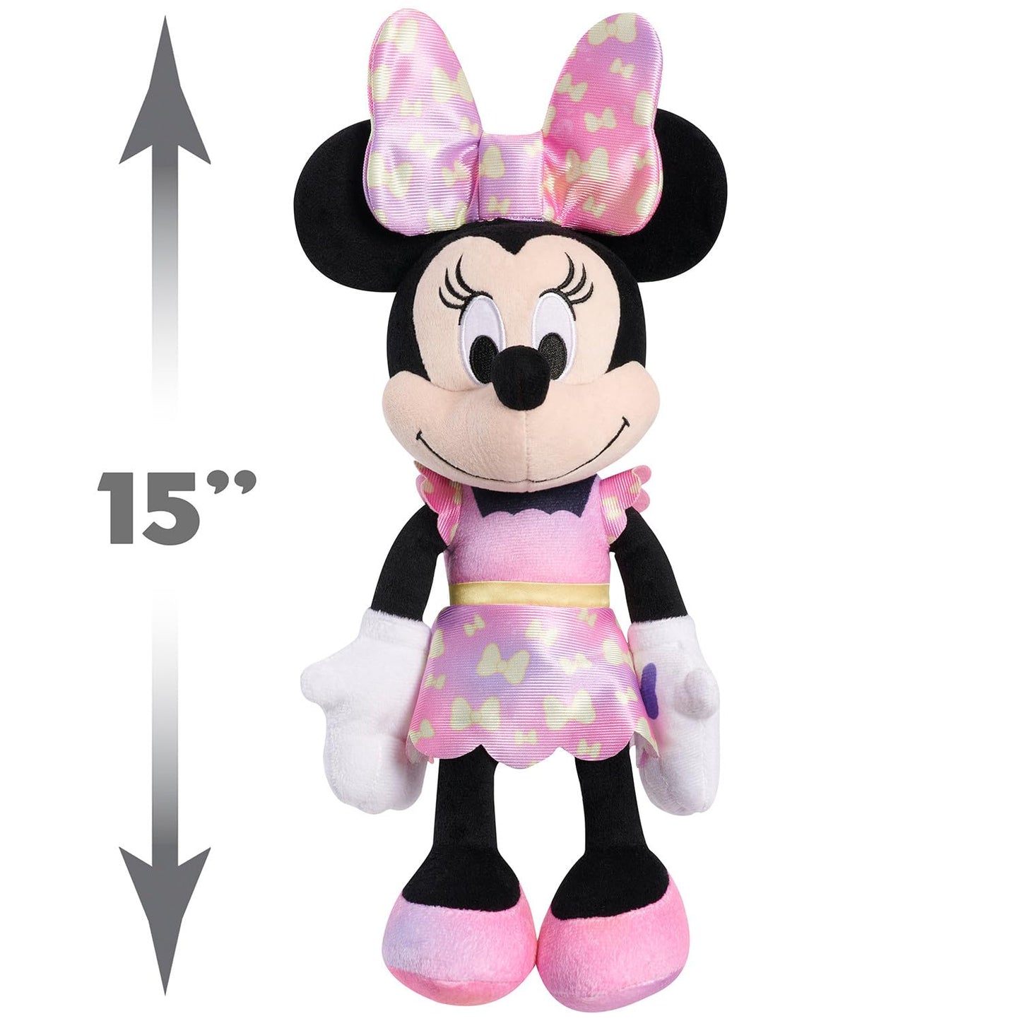 Minnie Fashion Bow Feature Plush, Kids Toys for Ages 3 Up
