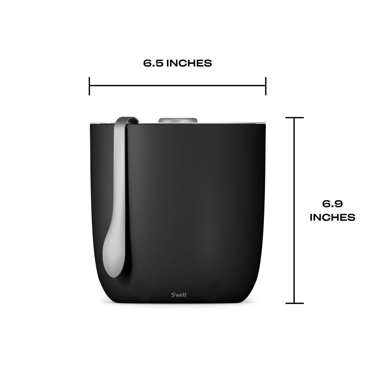 S'well Ice Bucket with Tongs, 68oz, Onyx