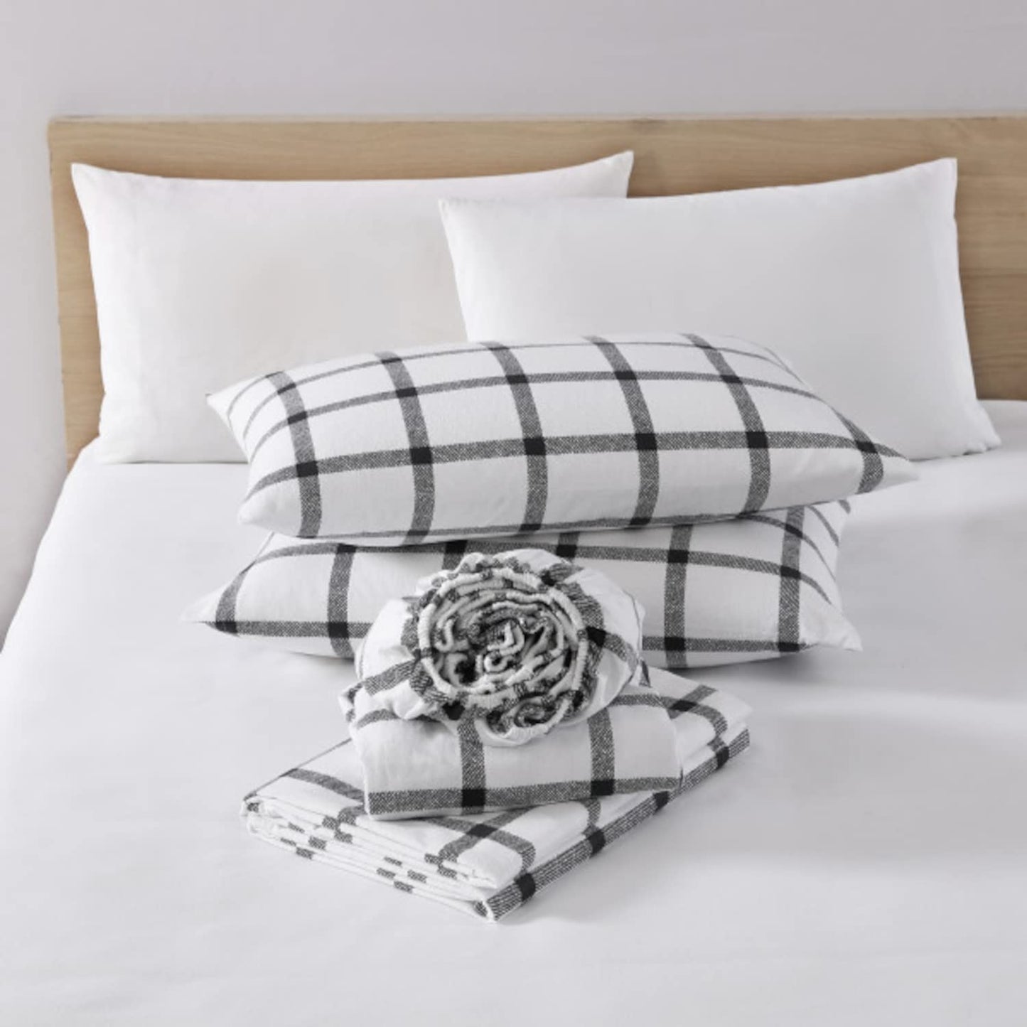 Eddie Bauer - King Sheets, Cotton Flannel Bedding Set, Brushed For Extra Softness, Cozy Home Decor (Bunkhouse Plaid, King)