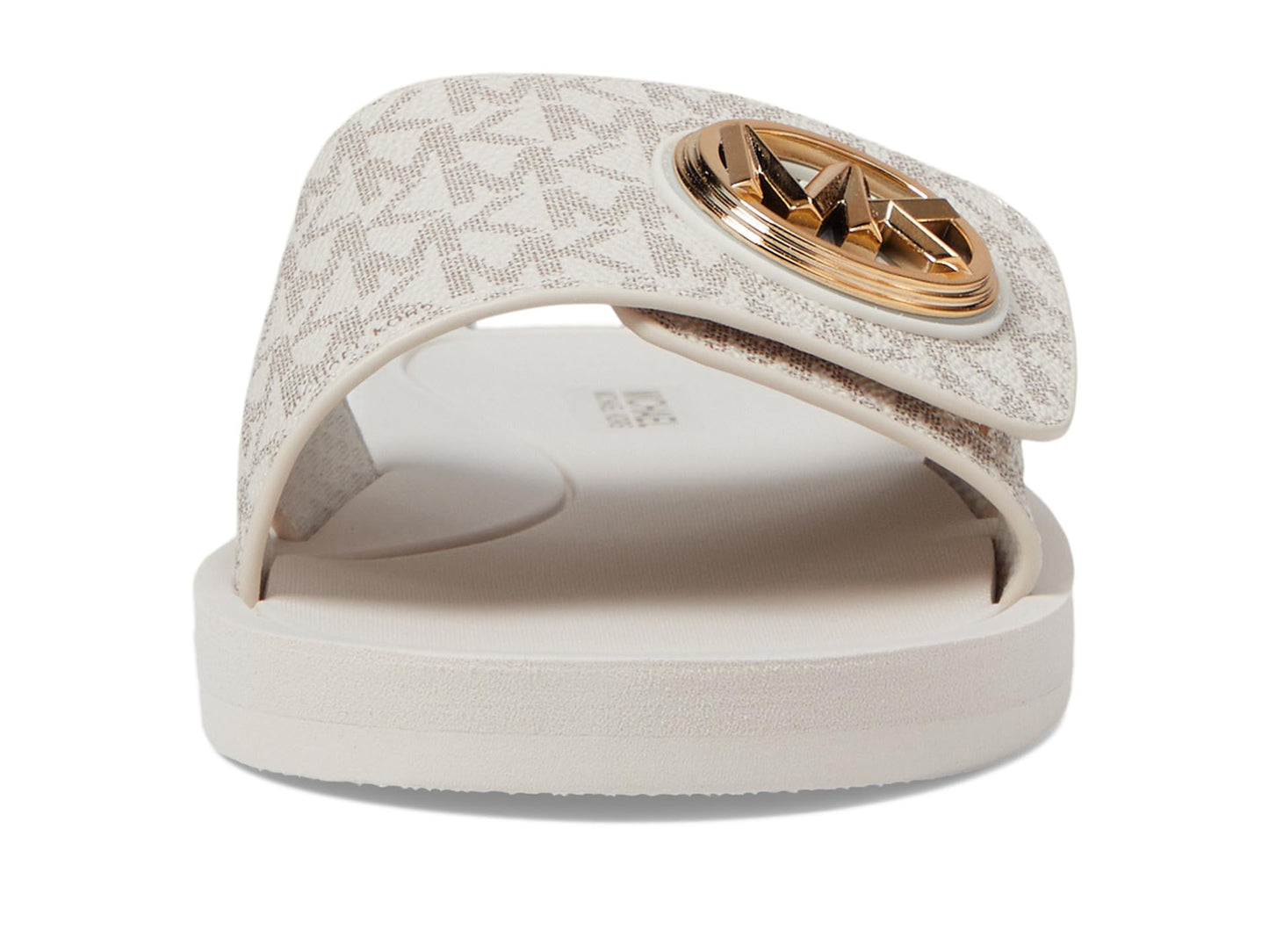 Michael Kors Women's MK Charm Slide, Vanilla, 8