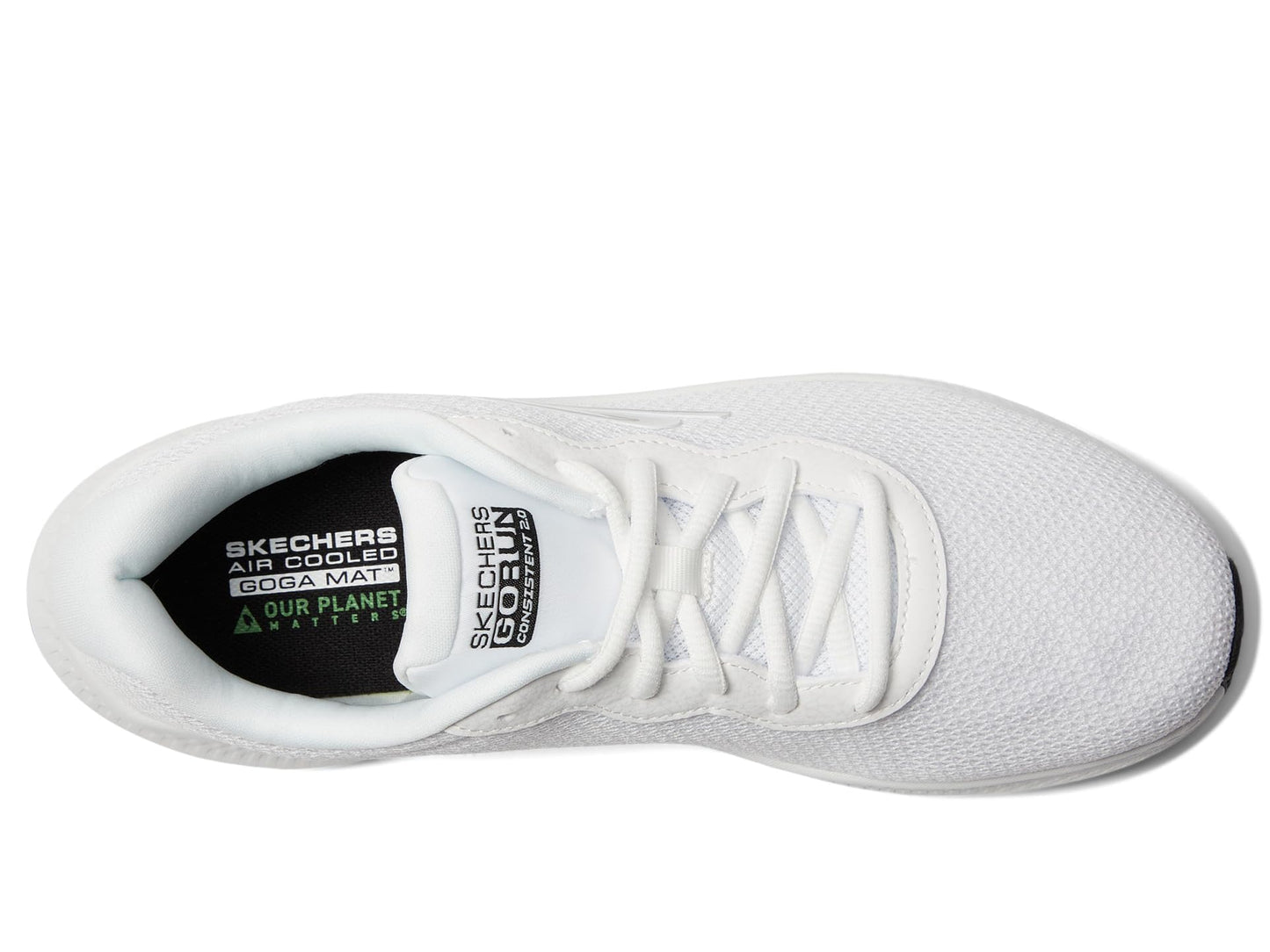 Skechers Women's Go Run Consistent 2.0 Engaged Sneaker, White/Black, 9