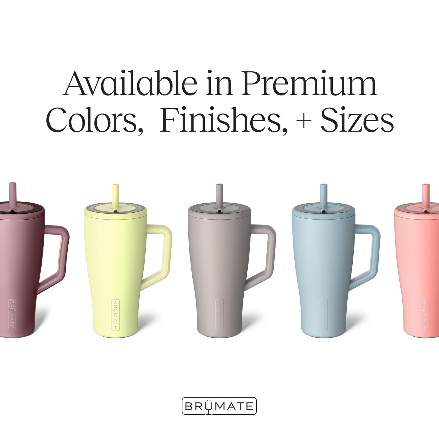BrüMate Era 40 oz Tumbler with Handle and Straw | 100% Leakproof Insulated Water Bottle Tumbler with Lid and Flexible SoftSip Straw | Made of Stainless Steel | Cup Holder Friendly | 40oz (Mocha)