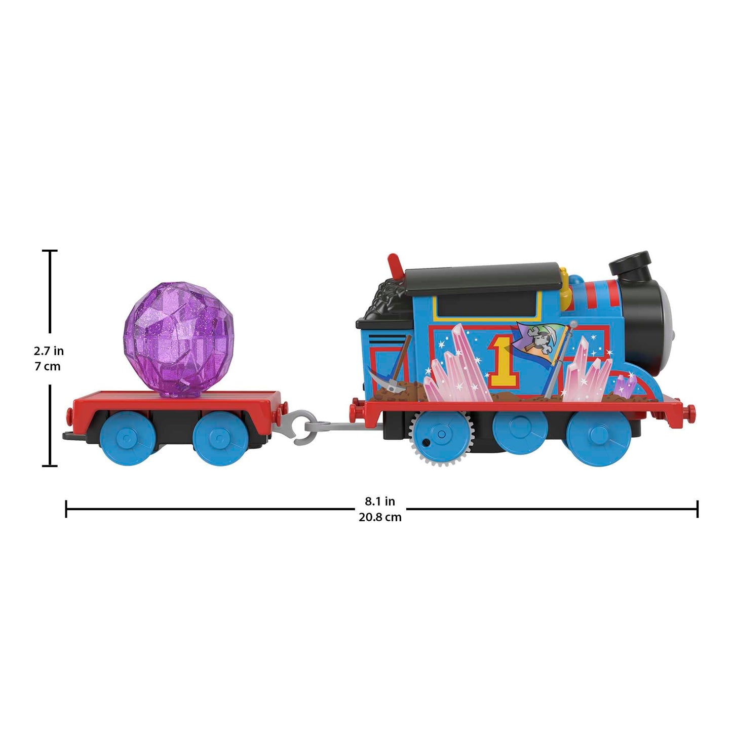 Thomas & Friends Motorized Toy Train Set Crystal Caves Adventure with Thomas, Tipping Bridge & 8 Ft of Track for Kids Ages 3+ Years