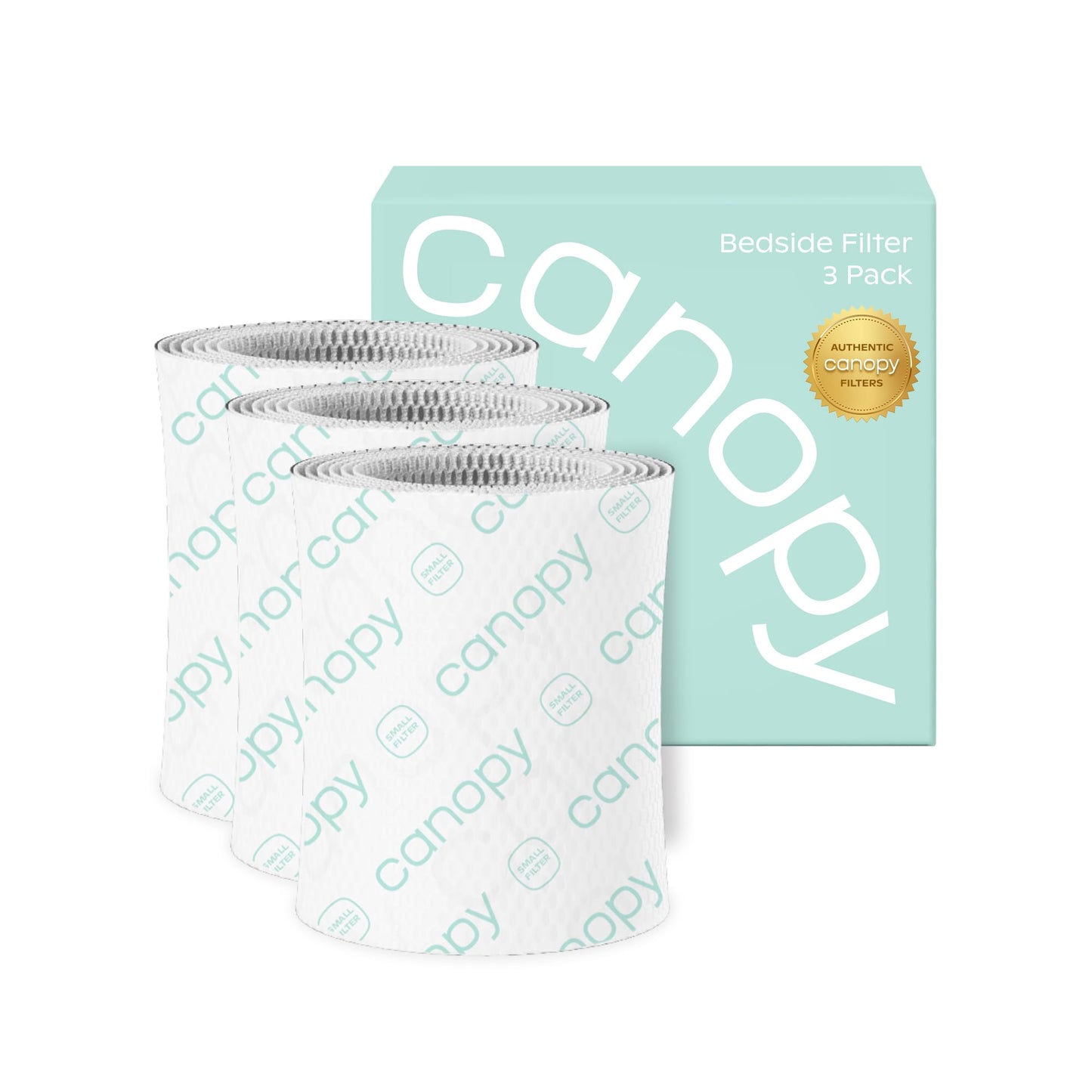 Canopy Original Bedside Humidifier Filter 2.0 – 3-Pack Replacement Filters | Compatible with Canopy Bedside Humidifiers, Made with Wood Pulp, Paper Filter, Replace Every Six Weeks