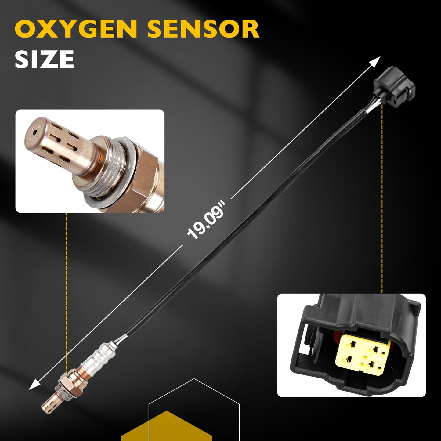 234-4587 250-24253 Oxygen O2 Sensor Upstream/Downstream 4PCS | Compatible for Chrysler 300 Town & Country Dodge Dakota Durango Ram 1500 2500 3500 Jeep Wrangler Grand Cherokee & More