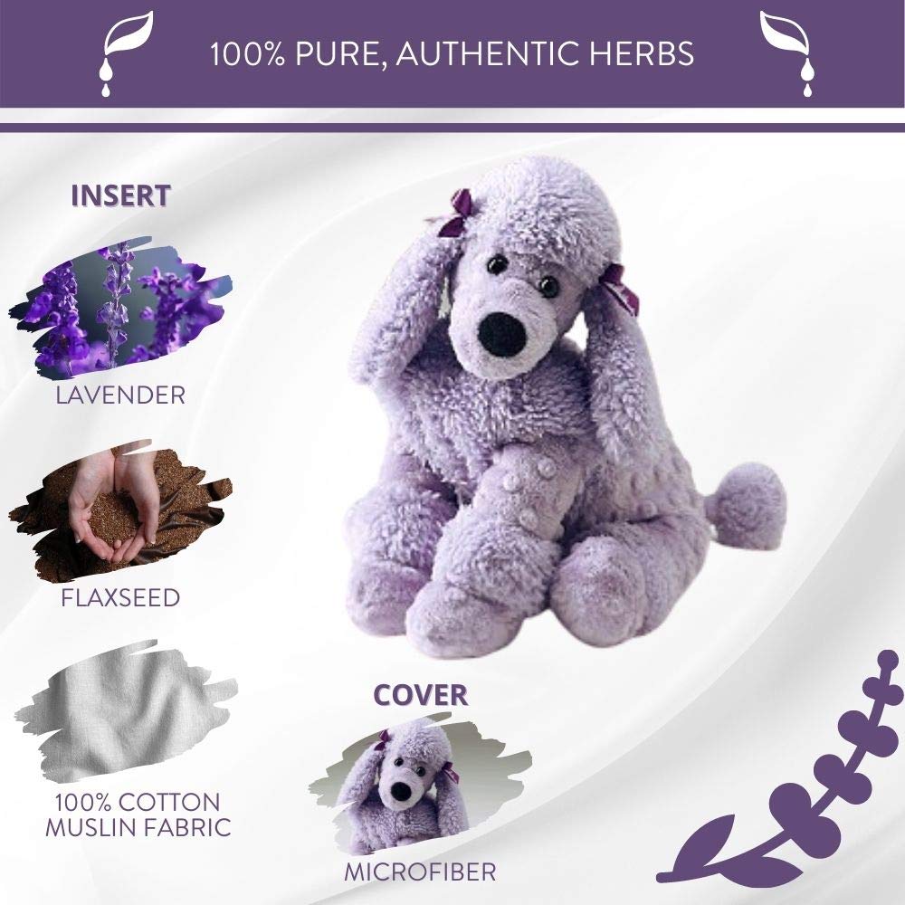 Sonoma Lavender Microwaveable Aromatherapy Animals, Plush Dog, Lavender Scented