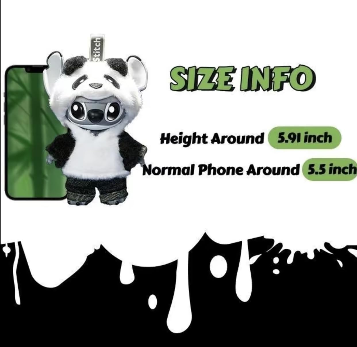 MINISO Disney Stitch GenZ Street Panda Clothes Collection Vinyl Plush Figure Model Random Design Toy Collectible Toy for Home Decor Birthday Gifts