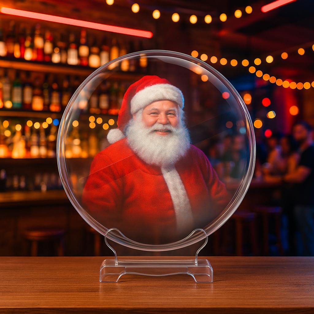 Missyou 3D HologramFan,7.9" 3D Hologramfan Projector Holographic Christmas Tree Advertising Display with Cover, Video Library and Remote and Speaker for Business Store Signs,Bar,Casino,Party
