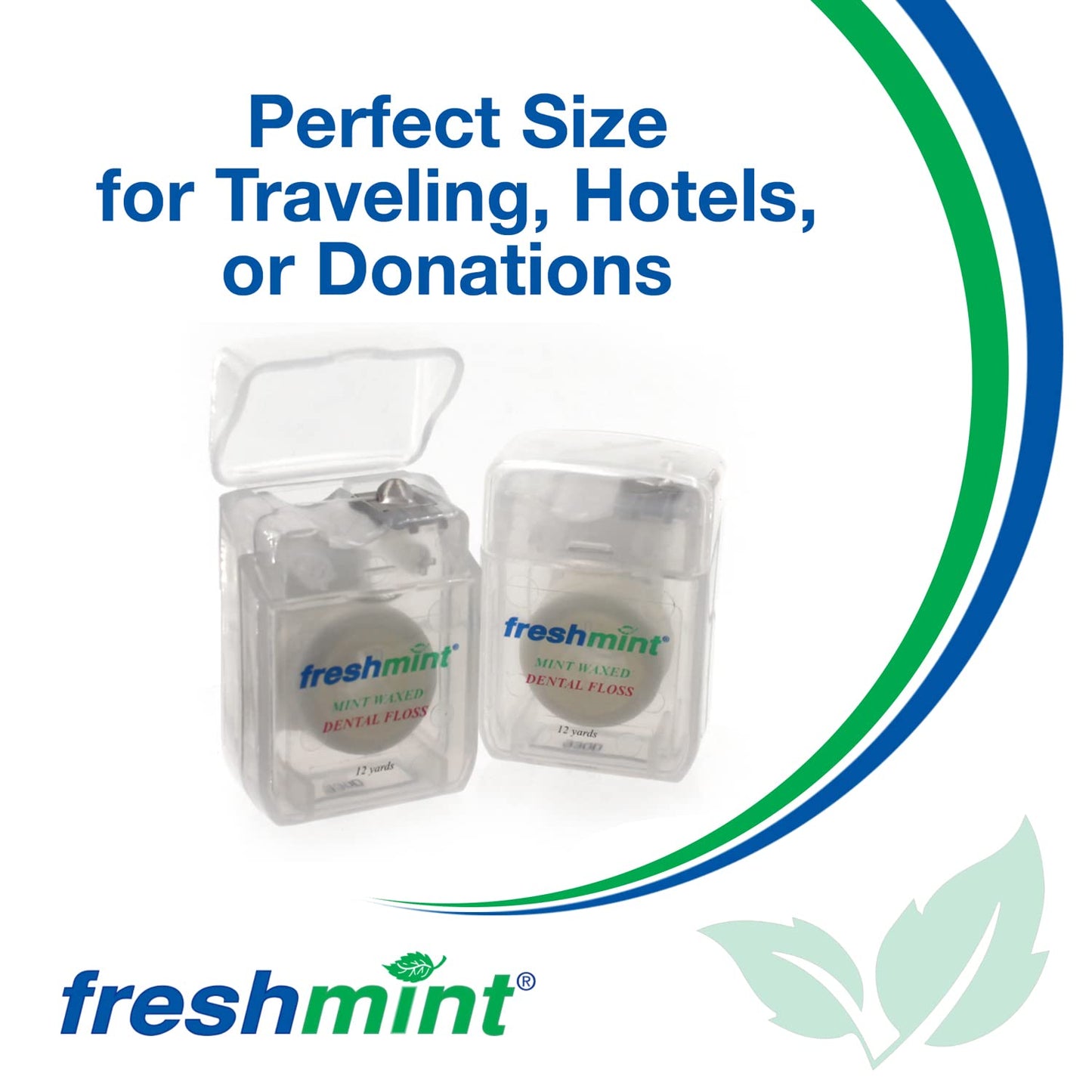 144 Spools of Freshmint® 12 Yards Mint Waxed Dental Floss