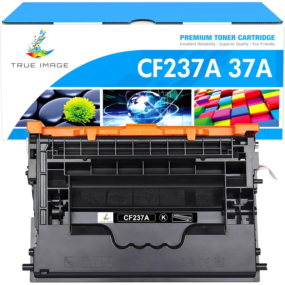 TRUE IMAGE Compatible Toner Cartridge Replacement for HP 37A CF237A 37X Work for Enterprise M607n M608dn M609 M608n M607dn M608x M609x MFP M632 M631 M631h M633fh Printer (Black, 1-Pack)