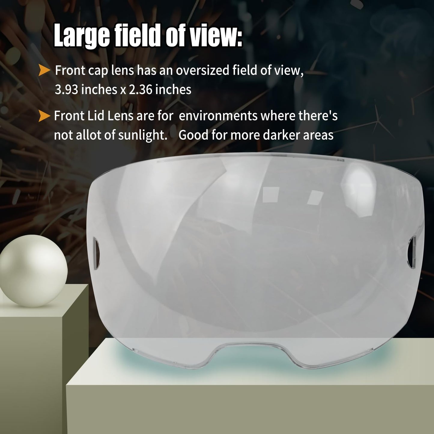 10 Pack 0700000802 Clear Front Cover Lens Compatible with Sentinel A50 Welding Helmet,3.93" x 2.36" Viewing Lens,A50 welding face mask lens Replacement parts
