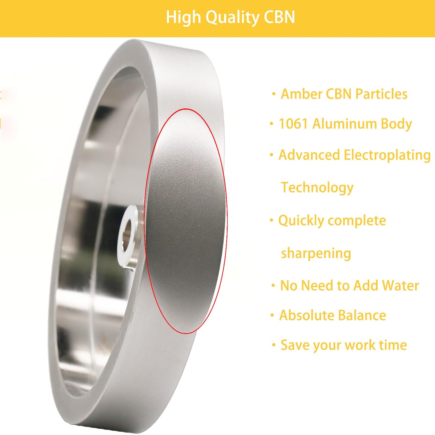MORESUPERHARD CBN Grinding Wheel 6 inch 1000 Grit,1/2" Bore,1" Wide,forAll Kinds of 6 inch Bench Grinders,for Sharpening High Speed Steel Tools WoodTurining Tools(1000 Grit)