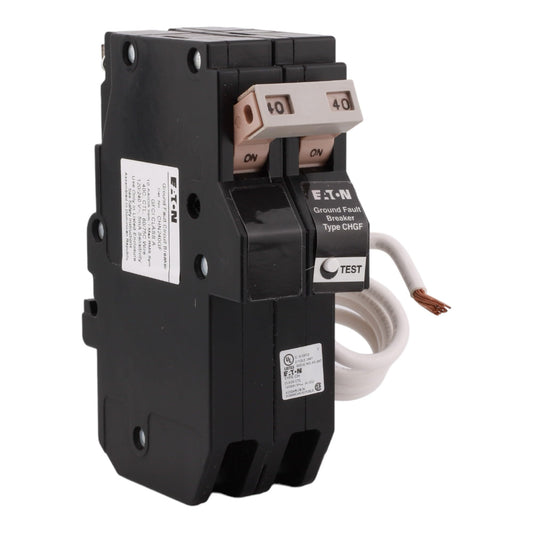 CHN240GF 40 Amp Double Pole GFCI Ground Fault Circuit Breaker, Pigtail Neutral, 240V, 10kAIC, UL Listed (1)