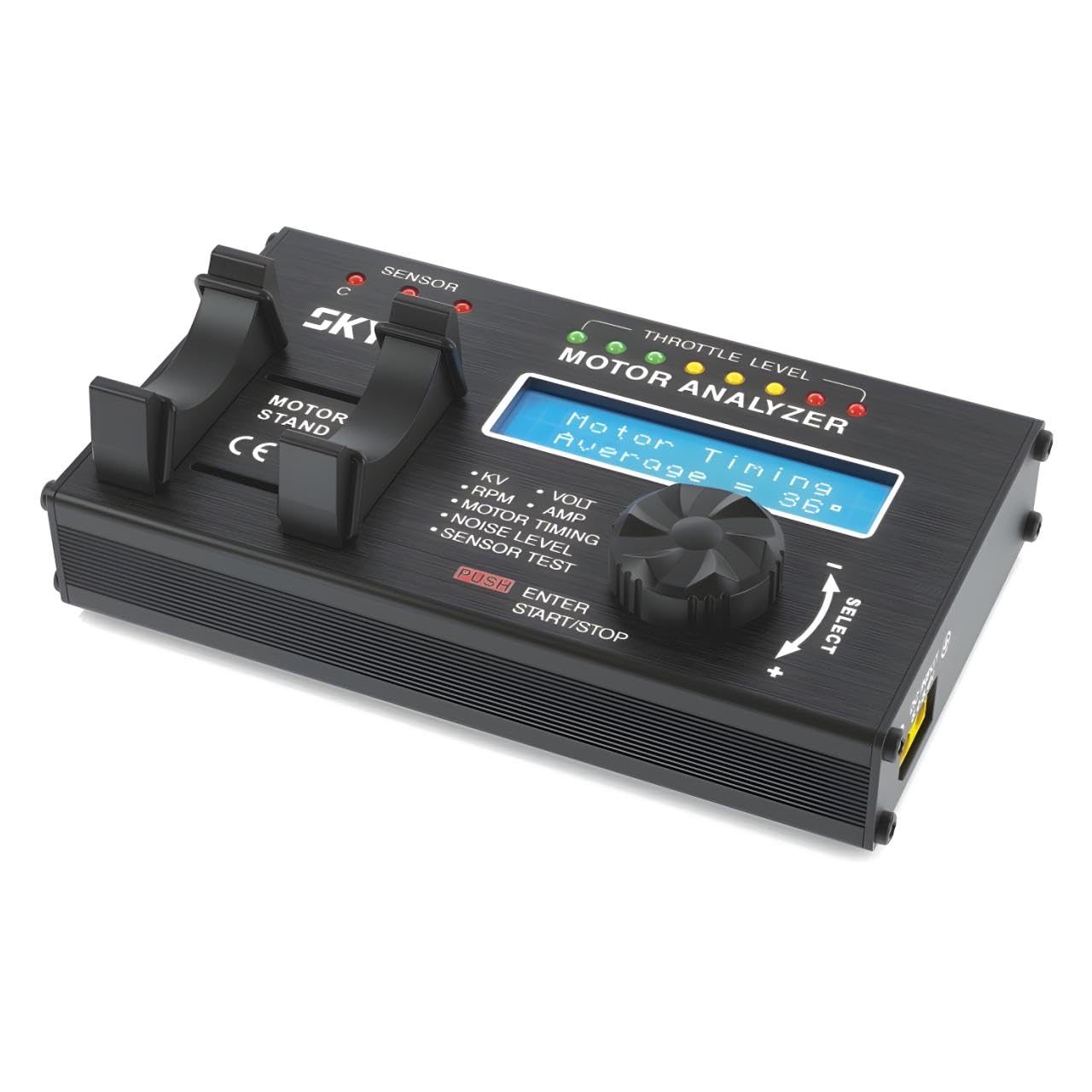 SkyRC Brushless Motor Analyzer: Motor KV, RPM, Timing Measurement, Hall Sensor Check, Brushless Motor Tester with 2x16 Characters LCD - Ideal for RC Hobby