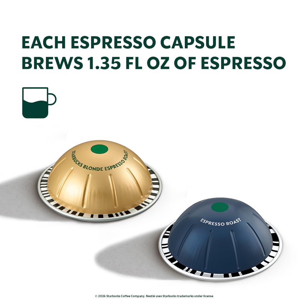 Starbucks by Nespresso Vertuo, Espresso Variety Pack, 40-count Espresso Pods, Brews 1.35 oz.