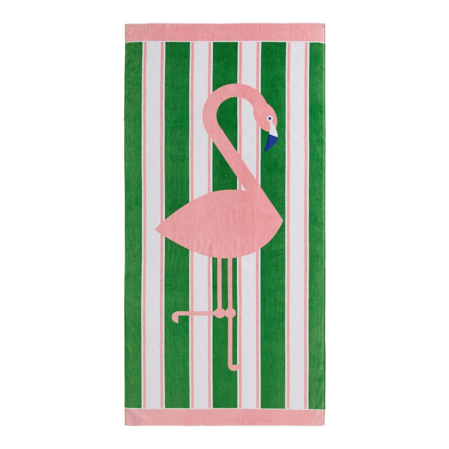 Jonathan Adler Oversized Velour Printed Beach Towel, 35" x 70", Flamingo