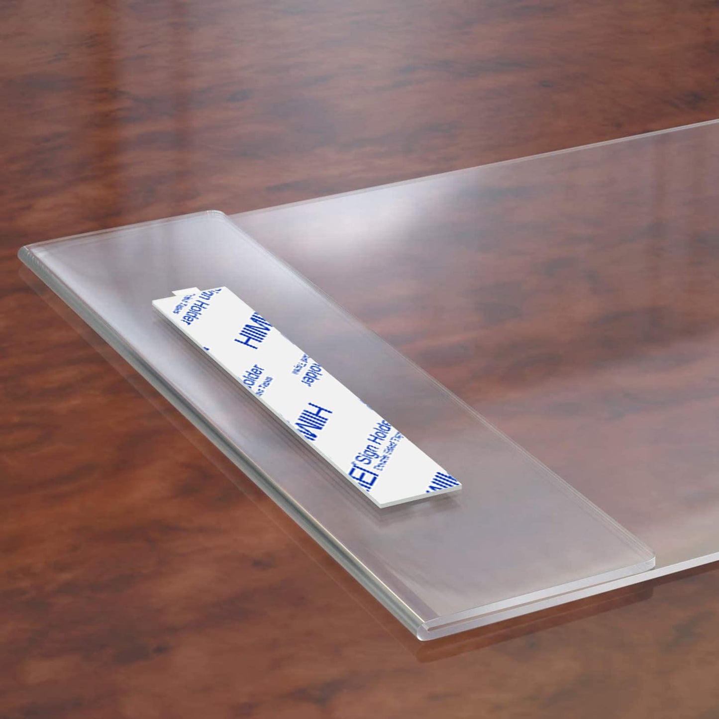 HIIMIEI Acrylic Wall Sign Holder 8.5 x 11 Inches Horizontal 12 Pack, Clear Plexiglass Display Sign Holders Adhesive with 3M Tape, Plastic Photo Ads Frames for Office Hospital Hotel Store