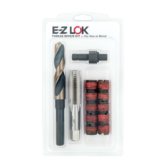 E-Z LOK EZ-329-7 Threaded Inserts for Metal, 7/16-14 Installation Kit, Steel, Black Oxide