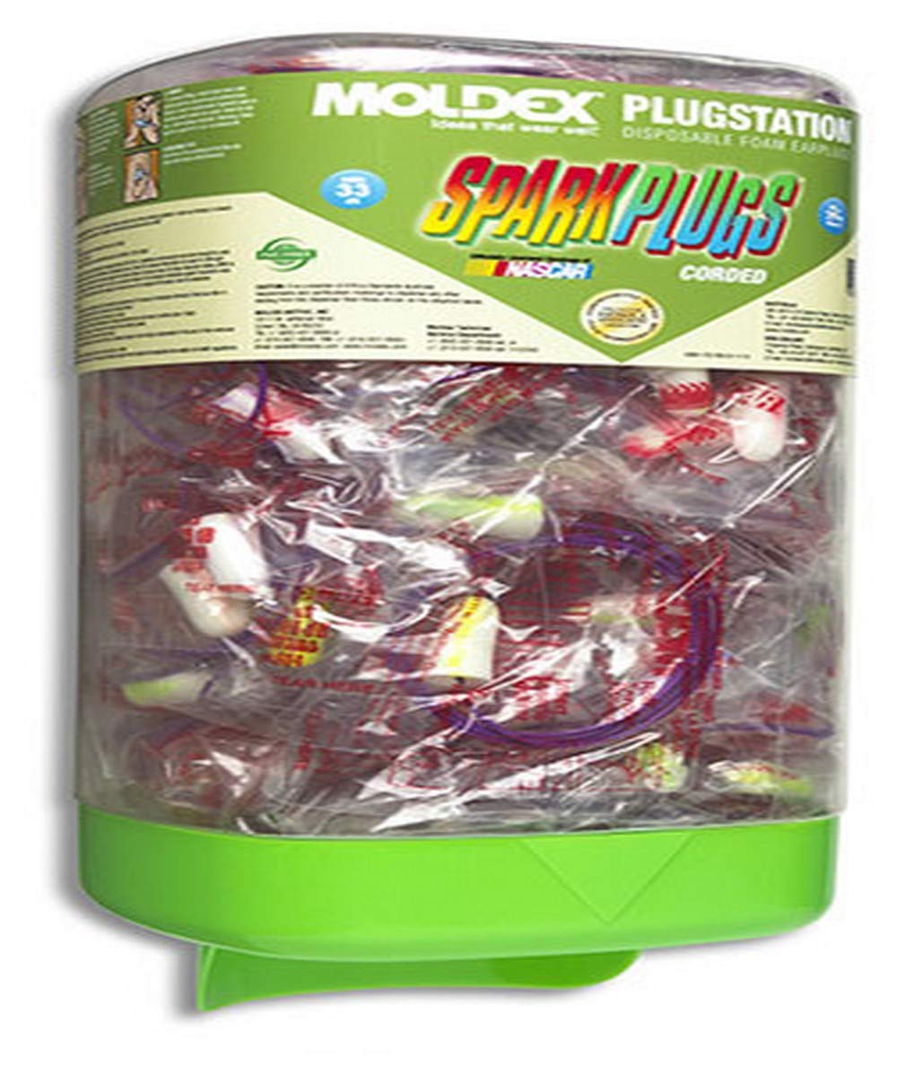 Moldex 6880 PlugStation Corded Earplug Dispenser, 150 Pairs, Standard, Green/Blue (Pack of 150)