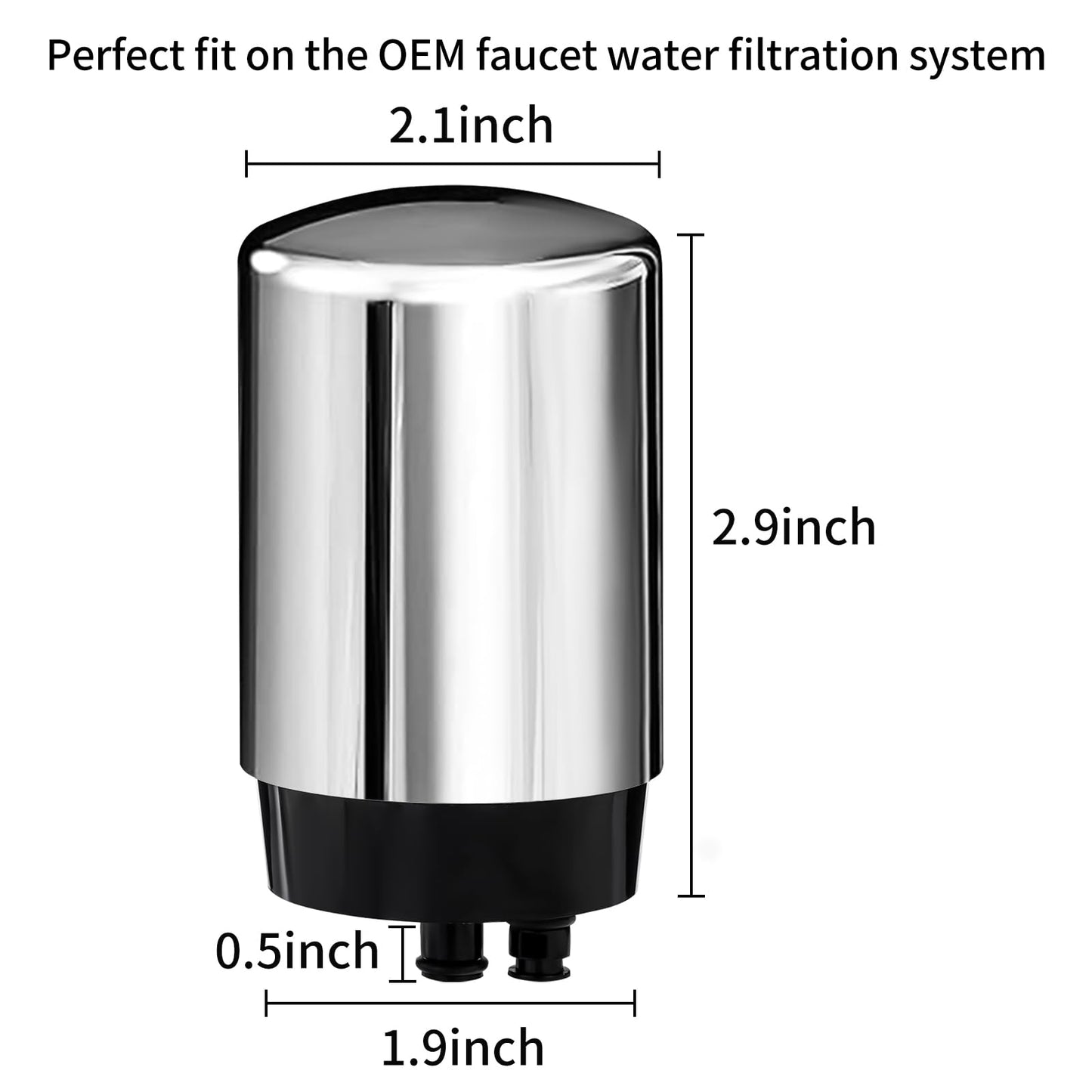 4 Pack Faucets Filters Cartridge(FR-200,FF-100)，Replacement for Brita® Faucet Filter,Water Filter Compatible with Brita® Faucet Filtration Systems- Chrome